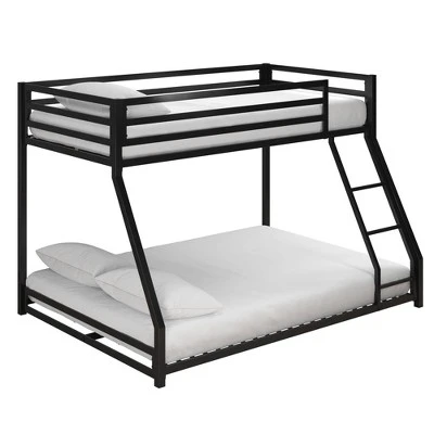 Twin/Full Max Metal Bunk Bed Black - Room & Joy - Image 2