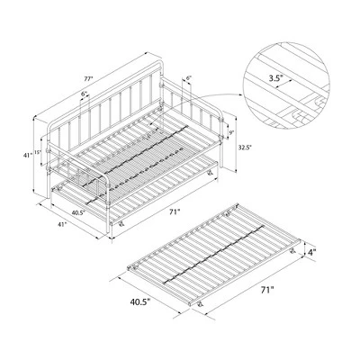 Twin Waldorf Metal Daybed/Trundle - Room & Joy - Image 11