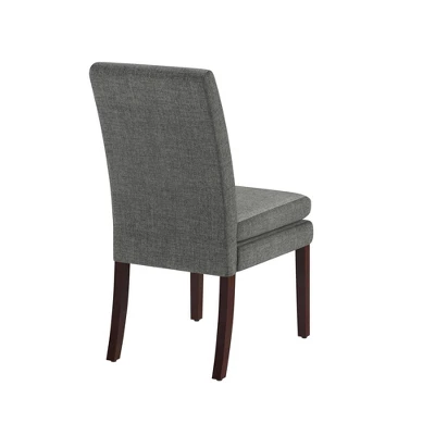 Set Of 2 Cale Upholstered Dining Chairs Gray Linen With Dark Base - Room & Joy - Image 6