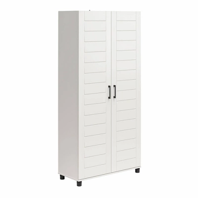 Portford 36" Wide 2 Door Shiplap Cabinet White - Room & Joy - Image 3