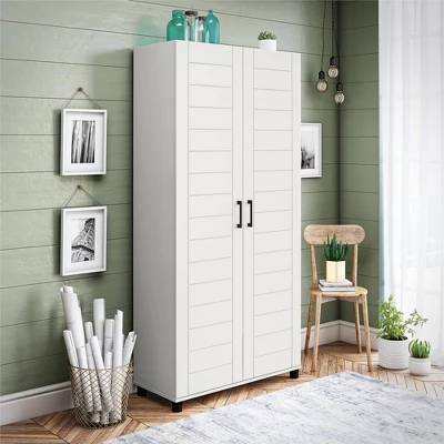 Portford 36" Wide 2 Door Shiplap Cabinet White - Room & Joy - Image 2