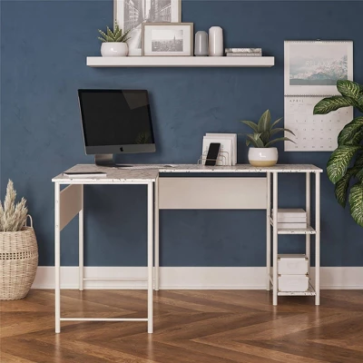 Woodbury L Desk Terrazzo - Room & Joy - Image 3