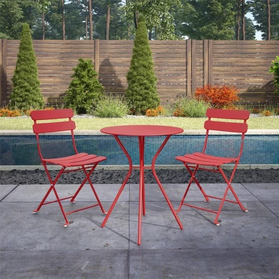 3pc Bistro Set With Folding Chairs - Room & Joy - Image 6