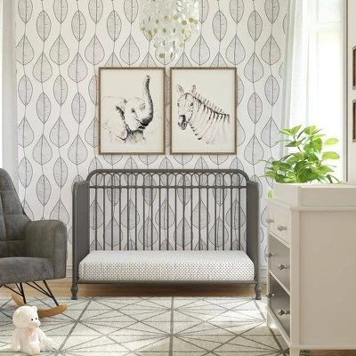 Room & Joy Emma 3-in-1 Convertible Metal Crib JMPA Certified - Gray - Image 2