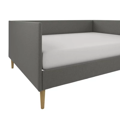 Queen Fabio Mid-Century Daybed Queen Gray Linen - Room & Joy - Image 2