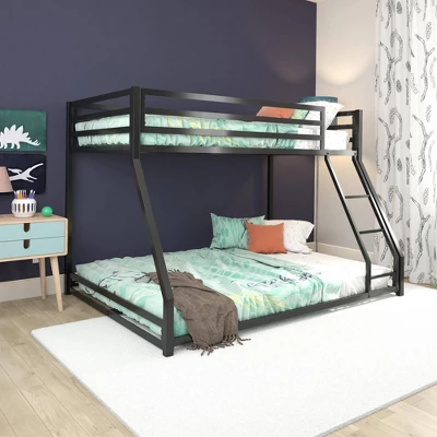Twin/Full Max Metal Bunk Bed Black - Room & Joy