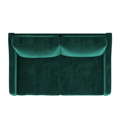 Penny 2 Seater Loveseat Sofa Green Velvet - Room & Joy - Image 7