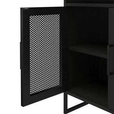 Pacer Storage Cabinet Black Oak - Room & Joy - Image 8