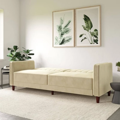 Isabella Tufted Transitional Futon - Room & Joy - Image 10