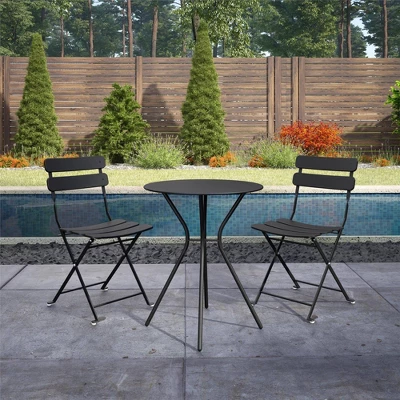 3pc Bistro Set With Folding Chairs - Room & Joy - Image 4
