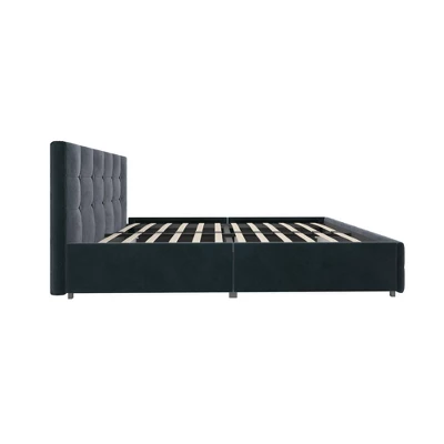 Rosalie Velvet Upholstered Bed W/Storage - Room & Joy - Image 7