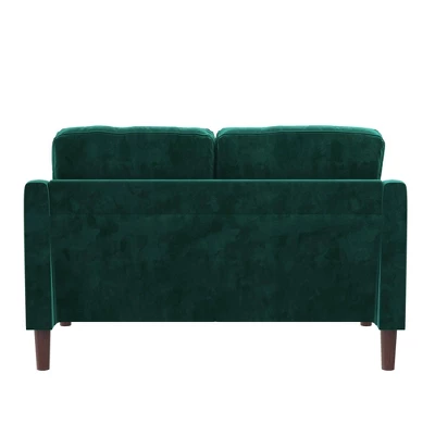Penny 2 Seater Loveseat Sofa Green Velvet - Room & Joy - Image 4