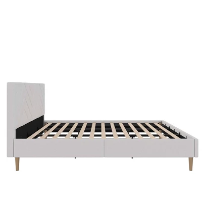 Venus Tufted Upholstered Bed Gray Linen - Room & Joy - Image 9