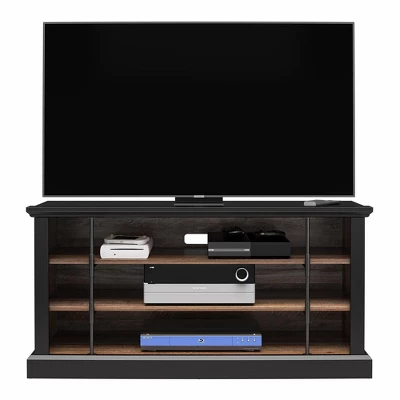 Hoffman Rustic TV Stand For TVs Up To 50" Black And Walnut - Room & Joy - Image 3