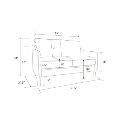 Penny 2 Seater Loveseat Sofa Green Velvet - Room & Joy - Image 12