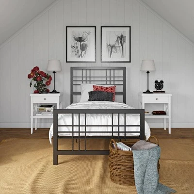 Bellatrix Metal Bed Black - Room & Joy - Image 2