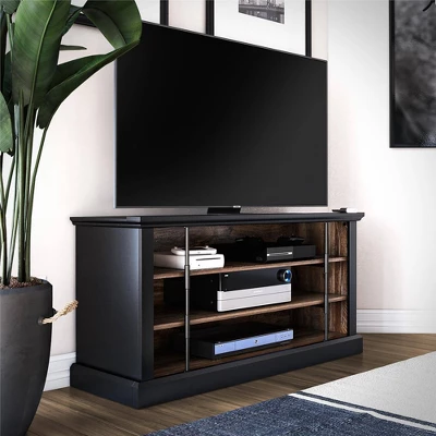 Hoffman Rustic TV Stand For TVs Up To 50" Black And Walnut - Room & Joy - Image 2