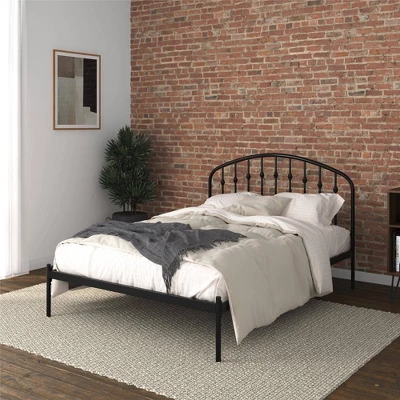 Remi Metal Platform Bed Frame Black - Room & Joy