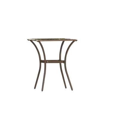 3pc Lakewood Ranch Steel Woven Wicker Outdoor High Top Bistro Patio Furniture Set With Cushions Brown - Room & Joy - Image 9