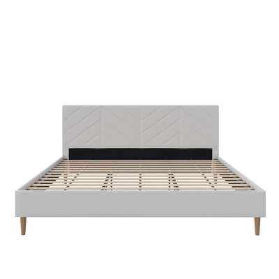 Venus Tufted Upholstered Bed Gray Linen - Room & Joy - Image 3