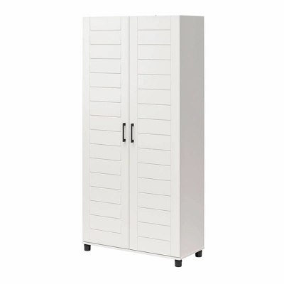 Portford 36" Wide 2 Door Shiplap Cabinet White - Room & Joy - Image 4
