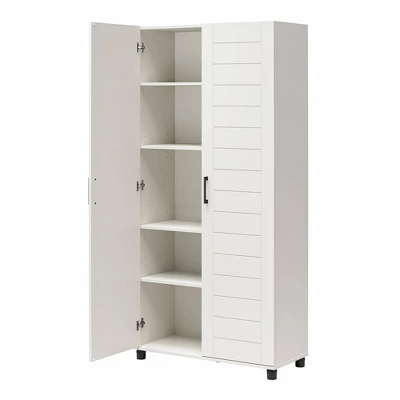 Portford 36" Wide 2 Door Shiplap Cabinet White - Room & Joy - Image 5