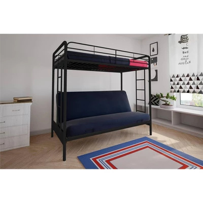 Twin Over Futon Leonora Metal Bunk Bed - Room & Joy - Image 3