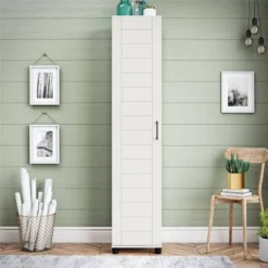 Portford 16" Wide Shiplap Cabinet White - Room & Joy