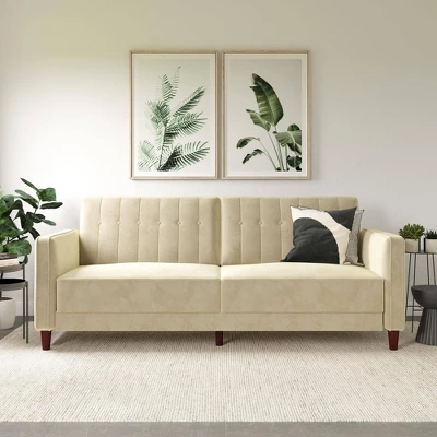 Isabella Tufted Transitional Futon - Room & Joy - Image 9