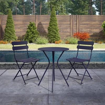 3pc Bistro Set With Folding Chairs - Room & Joy - Image 5