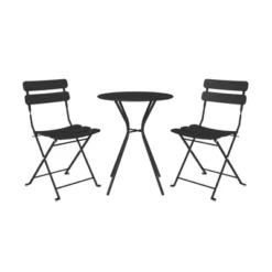 3pc Bistro Set With Folding Chairs - Room & Joy