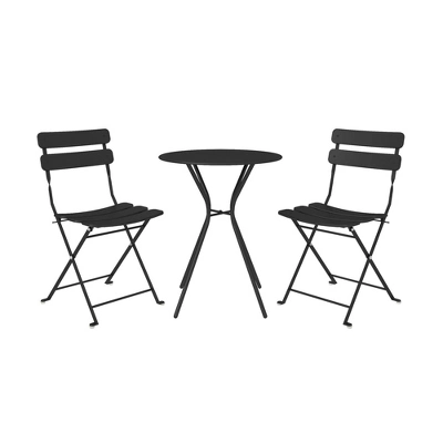 3pc Bistro Set With Folding Chairs - Room & Joy