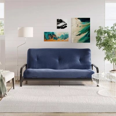 Full 8" Jayce Thermobonded High Density Polyester Fill Futon Mattress Blue - Room & Joy - Image 2