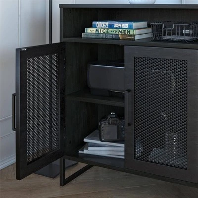 Pacer Storage Cabinet Black Oak - Room & Joy - Image 4
