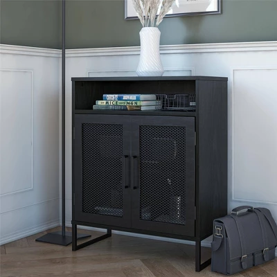 Pacer Storage Cabinet Black Oak - Room & Joy - Image 2