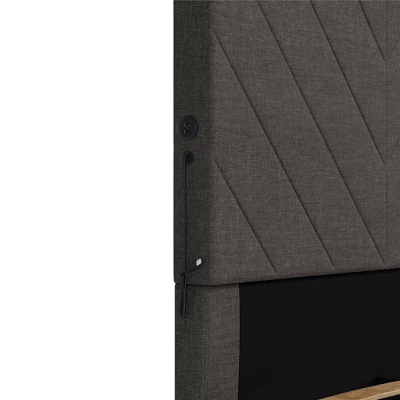 Yanis Upholstered Bed With USB - Room & Joy - Image 6