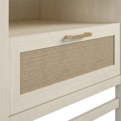 Latta TV Stand For TVs Up To 60" With Faux Rattan Ivory Oak - Room & Joy - Image 7