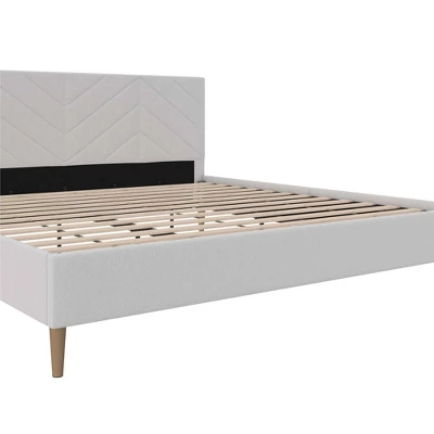 Venus Tufted Upholstered Bed Gray Linen - Room & Joy - Image 12