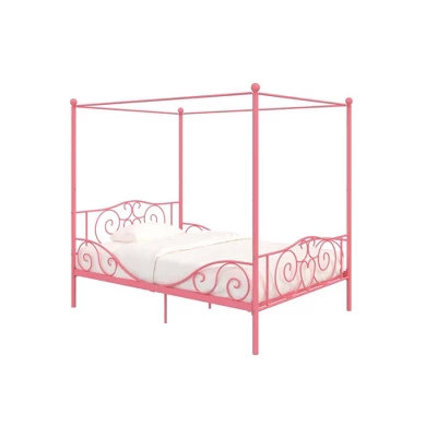Full Clara Metal Bed Pink - Room & Joy