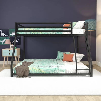 Twin/Full Max Metal Bunk Bed Black - Room & Joy - Image 3