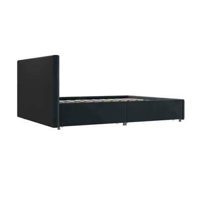 Rosalie Velvet Upholstered Bed W/Storage - Room & Joy - Image 8